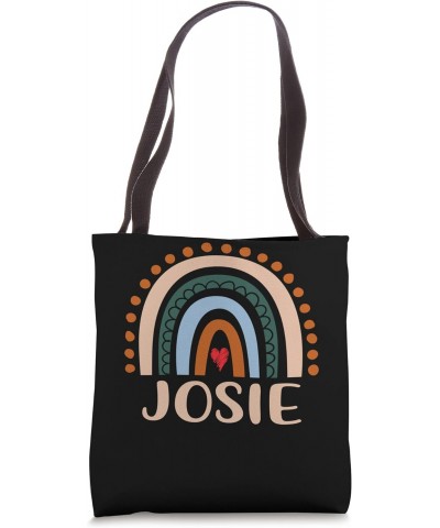 Josie Name Personalized Funny Women Rainbow Josie Tote Bag $12.47 Totes