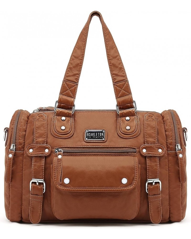 Purses for Women Large Hobo Bags Satchel Handbags for Women Top Handle Shoulder Bag Tote Vegan Leather, H1485 Brown $21.60 Sh...