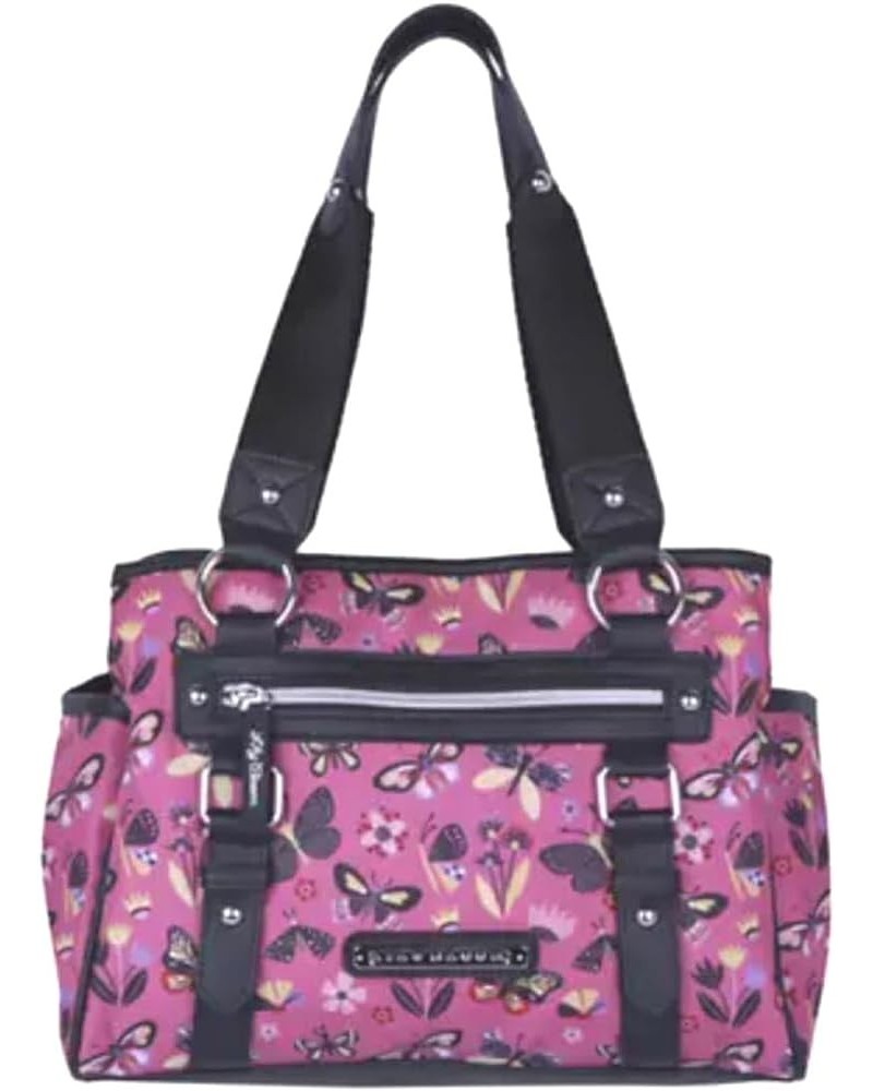 Triple Section Landon Multi-Purpose Satchel Bag Butterfly Meadow $51.15 Satchels