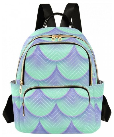 Green Mermaid Fish Scale Fashion Travel Backpack for Women Multi Pockets Lightweight Purse for Women-M Multicolor Small $20.9...