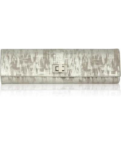 Mona Clutch Silver $27.60 Evening Bags