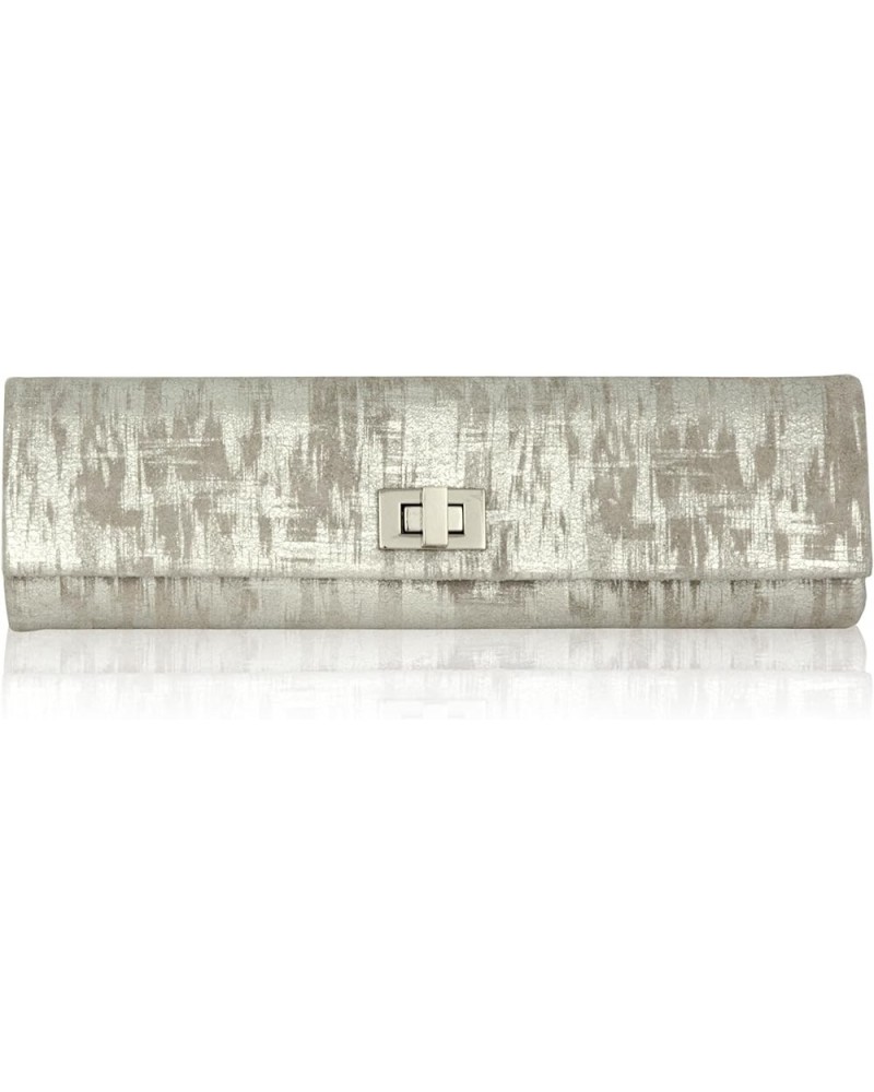 Mona Clutch Silver $27.60 Evening Bags