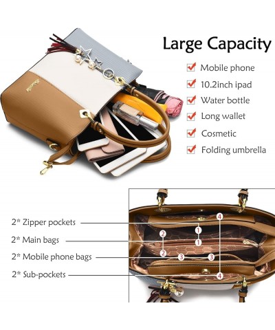 Elegant Women Handbag Fashion Womens Shoulder Bag Colorful Stripes Brown $25.37 Shoulder Bags