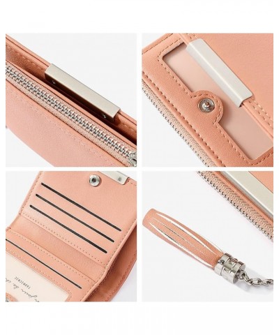 Solid Women Small Wallet PU Leather Credit Card Case Holder Zipper Coins Purse with Tassel (Yellow) Green $9.51 Wallets