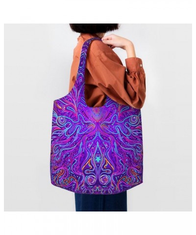 Paint Drips Single Shoulder Commuter Canvas Tote Bags For Women And Men Indian Ethnic Style Chart $11.87 Totes