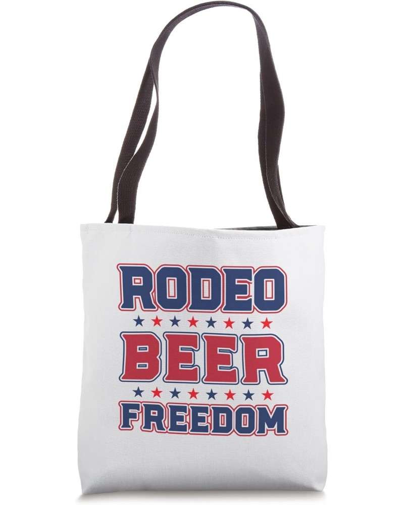 Western Horse Riding 4th Of July Patriotic Cowboy Rodeo Tote Bag $11.59 Totes