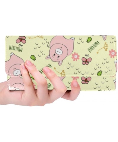 women trifold wallet colorful cute Cow monkey cats birds print ladies designer wallets Color9 $27.10 Clutches