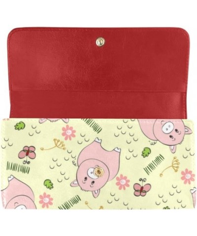 women trifold wallet colorful cute Cow monkey cats birds print ladies designer wallets Color9 $27.10 Clutches