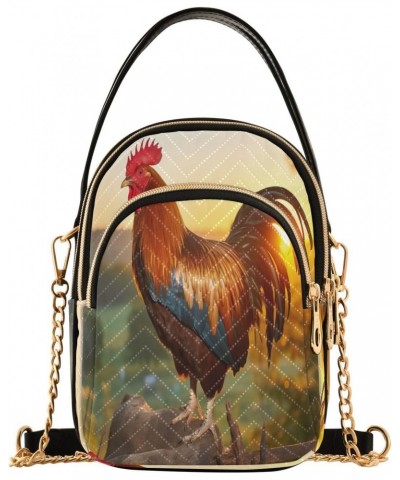 Rooster Sunrise Farmhouse Joko lvery Cross Body Purse Crossbody Bags Shoulder Bag Chain Handbag for Gifts Women Work $12.75 C...