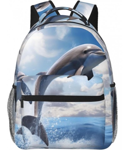 Jumping Dolphin Stylish And Lightweight Backpack,Comfortable To Carry,Multi-Pocket Design,23l Capacity,Easily Meet Your Daily...