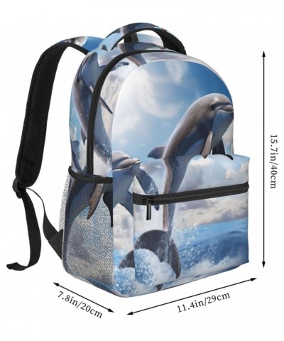 Jumping Dolphin Stylish And Lightweight Backpack,Comfortable To Carry,Multi-Pocket Design,23l Capacity,Easily Meet Your Daily...