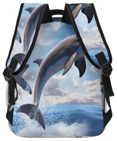 Jumping Dolphin Stylish And Lightweight Backpack,Comfortable To Carry,Multi-Pocket Design,23l Capacity,Easily Meet Your Daily...