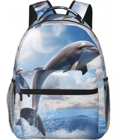 Jumping Dolphin Stylish And Lightweight Backpack,Comfortable To Carry,Multi-Pocket Design,23l Capacity,Easily Meet Your Daily...