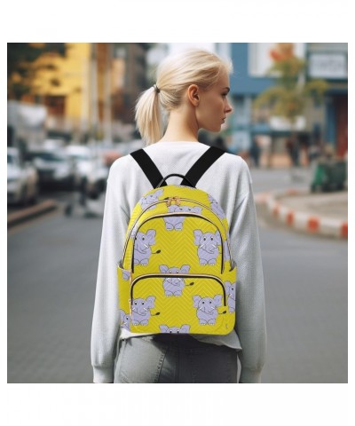 Cartoon Elephants Backpack for Women Casual Daypack Travel Purse Lightweight Shoulder Bag Small Backpacks for Outdoor Ladies ...