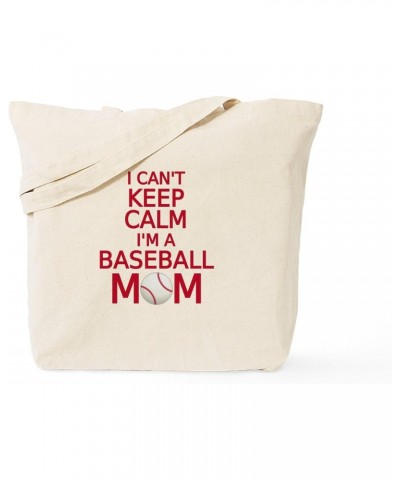 I Can't Keep Calm, I Am A Baseball Mom Tote Bag Natural Canvas Tote Bag, Cloth Shopping Bag $9.59 Travel Gear