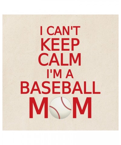 I Can't Keep Calm, I Am A Baseball Mom Tote Bag Natural Canvas Tote Bag, Cloth Shopping Bag $9.59 Travel Gear