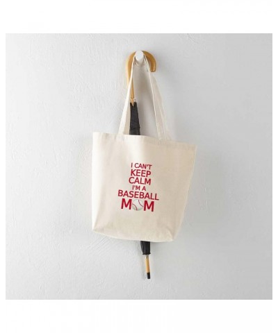 I Can't Keep Calm, I Am A Baseball Mom Tote Bag Natural Canvas Tote Bag, Cloth Shopping Bag $9.59 Travel Gear