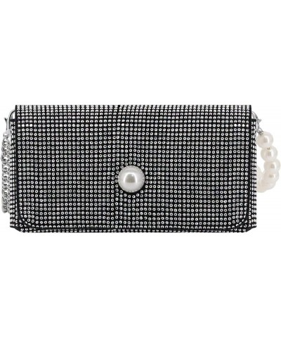 Bling Crystal Rhinestone Crossbody Bag Diamond Evening Clutch Envelope Handbag Cell Phone Purse for Party Prom Black Large $1...