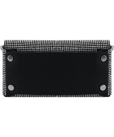 Bling Crystal Rhinestone Crossbody Bag Diamond Evening Clutch Envelope Handbag Cell Phone Purse for Party Prom Black Large $1...