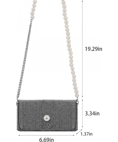 Bling Crystal Rhinestone Crossbody Bag Diamond Evening Clutch Envelope Handbag Cell Phone Purse for Party Prom Black Large $1...