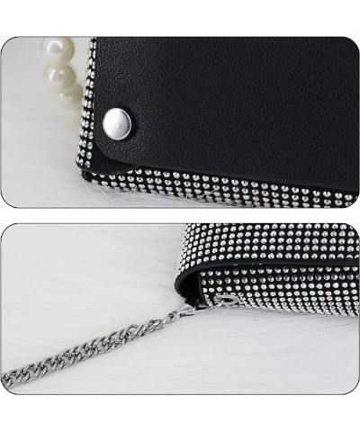 Bling Crystal Rhinestone Crossbody Bag Diamond Evening Clutch Envelope Handbag Cell Phone Purse for Party Prom Black Large $1...