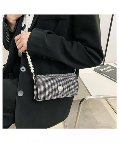 Bling Crystal Rhinestone Crossbody Bag Diamond Evening Clutch Envelope Handbag Cell Phone Purse for Party Prom Black Large $1...