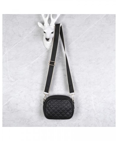 Vibrant Adjustable Strap for Purse Crossbody Replacement Black With Beige Trim $10.02 Crossbody Bags