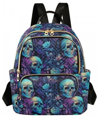 Gothic Skull Backpack Purse for Women Small Travel Bag Fashion Daypack M 202a5165 S(10.23"x5.11"x12.59") 202a5165 $22.95 Back...