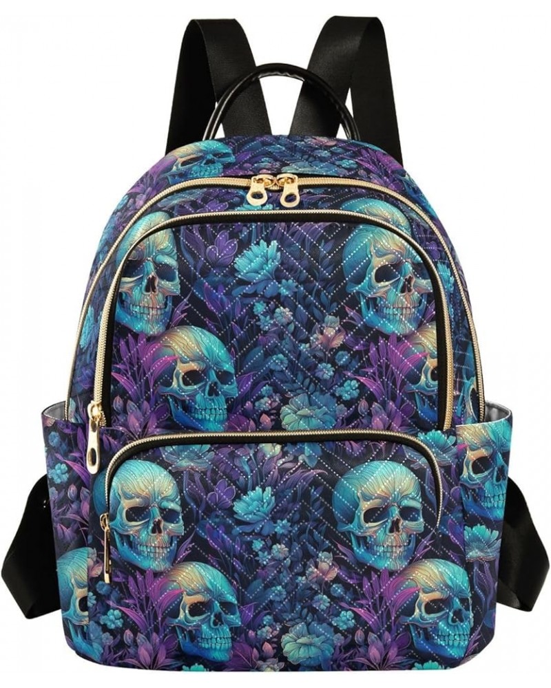 Gothic Skull Backpack Purse for Women Small Travel Bag Fashion Daypack M 202a5165 S(10.23"x5.11"x12.59") 202a5165 $22.95 Back...