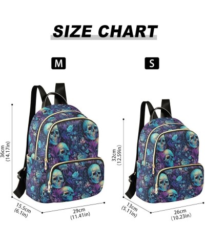 Gothic Skull Backpack Purse for Women Small Travel Bag Fashion Daypack M 202a5165 S(10.23"x5.11"x12.59") 202a5165 $22.95 Back...