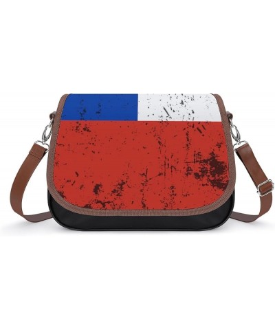 US Flag with Camo Leather Satchel Bag-Versatile Satchel for Women with Zipper Closure Style-24-3 $23.64 Shoulder Bags