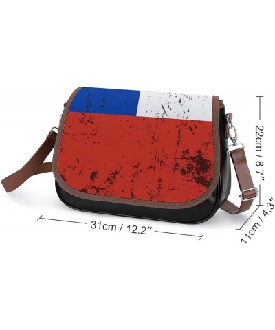 US Flag with Camo Leather Satchel Bag-Versatile Satchel for Women with Zipper Closure Style-24-3 $23.64 Shoulder Bags