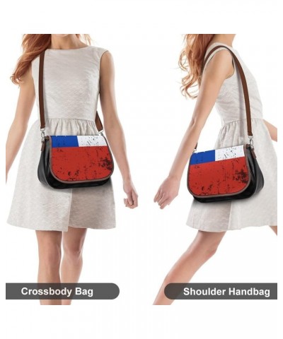 US Flag with Camo Leather Satchel Bag-Versatile Satchel for Women with Zipper Closure Style-24-3 $23.64 Shoulder Bags