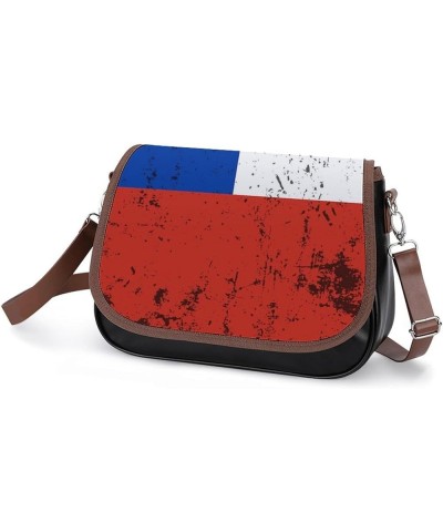 US Flag with Camo Leather Satchel Bag-Versatile Satchel for Women with Zipper Closure Style-24-3 $23.64 Shoulder Bags