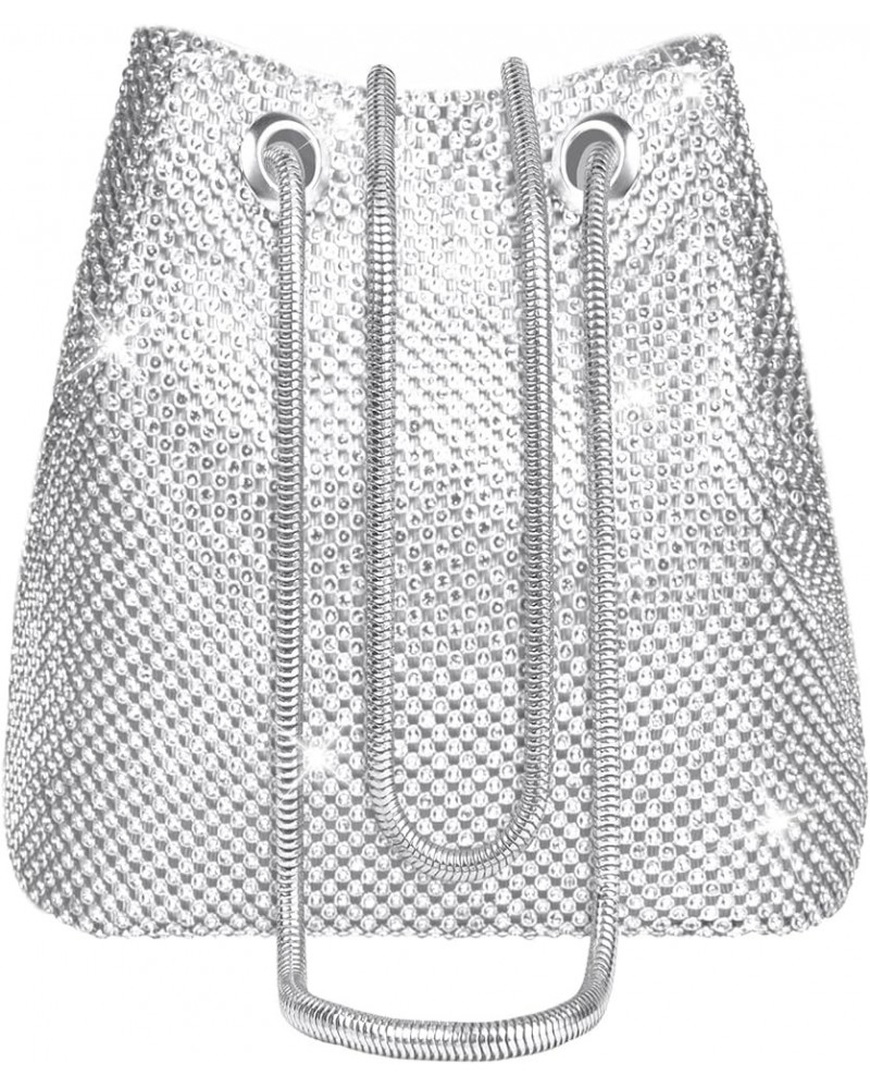 Evening Bag Clutch Purses for Women, Rhinestones Purse, Sparkling Envelope Evening Bag with Detachable Chain Silver-4 $19.36 ...