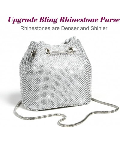 Evening Bag Clutch Purses for Women, Rhinestones Purse, Sparkling Envelope Evening Bag with Detachable Chain Silver-4 $19.36 ...