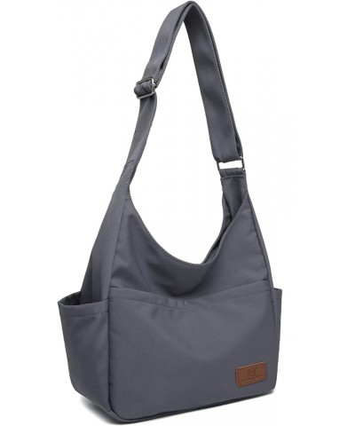 Canvas Tote Bag, Large Hobo Bags for Women Aesthetic Shoulder Purses Cute Simple Crossbody Purse Gray $17.10 Totes