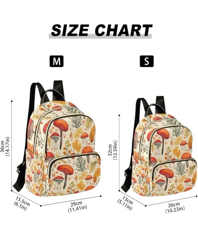 Watercolor Mushroom and Tree Leaves Womens Backpack Fashion, Travel Backpack with Luggage Strap, Fashion Backpack for Women, ...