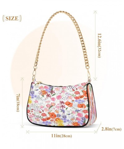 Shoulder Bag Purse for Women,Polyester Small Crossbody Bags Purse Wallet Shoulder Bag Flower 3 $13.12 Shoulder Bags