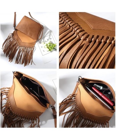 Women PU Leather Hobo Fringe Tassel Cross Body Bag Western Hippie Shoulder Bag Boho Country Concert Outfits Black $14.20 Hobo...