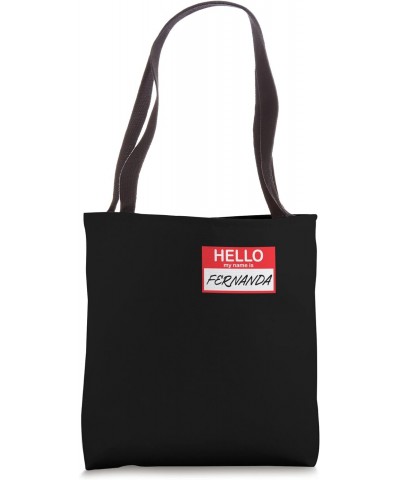 Fernanda Name Tag Hello My Name Label Sticker Tote Bag $13.79 Totes