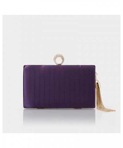 Clutch Purses for Women - Evening Bag Tassel Pendant Clutch for Bride Party Prom Wedding Purple $11.00 Evening Bags