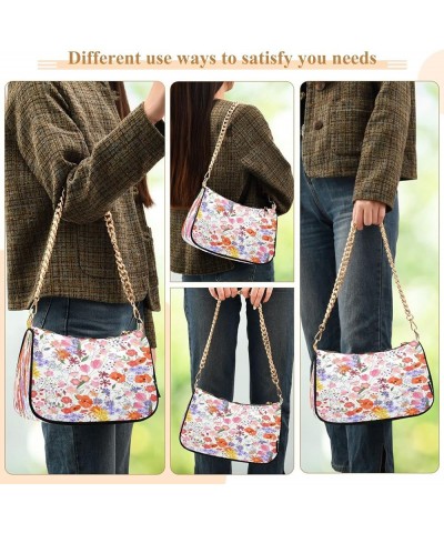 Shoulder Bag Purse for Women,Polyester Small Crossbody Bags Purse Wallet Shoulder Bag Flower 3 $13.12 Shoulder Bags