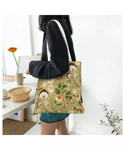 Mushrooms Single Shoulder Fashion Canvas Tote Shopping Bags Handbags For Men And Women Mushrooms13 $11.13 Totes