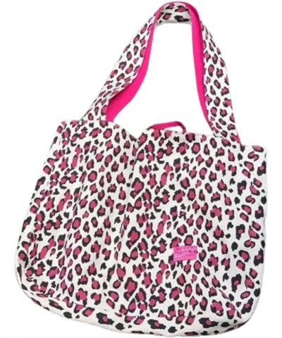 Pink Leopard Shoulder Bag Soft & Lightweight Large Tote Bag Purse Handbag Travel Satchel Gift for Women Pink $11.20 Backpacks