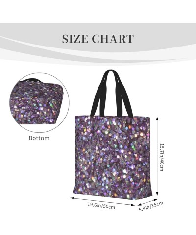 Colorful Fishes Print One-Shoulder Convenience Store, Portable Storage Bag, Work, School,Shoulder Bag Sequin Pattern $19.18 S...