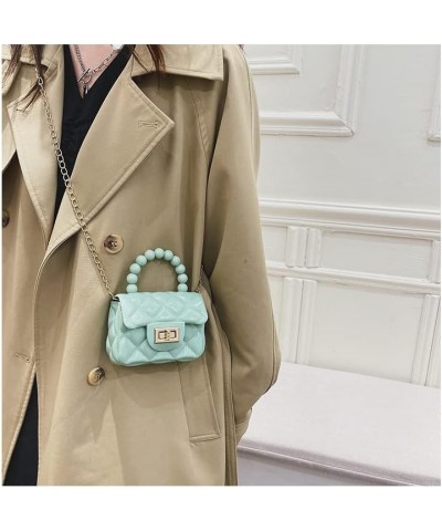 Fashion Jelly Purse Candy Color Jelly Handbag Satchel Shoulder Bag Trendy Crossbody Purse for Girls Women(Large) Light Green-...