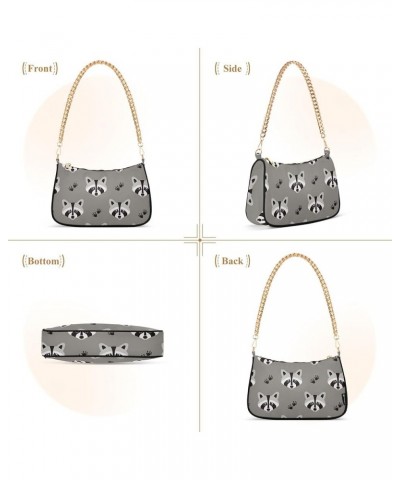 Motocross Sport Pattern Trendy Purse Hobo Designer Clutch Womens Shoulder Handbags Chain over the Shoulder Purse Cute Raccoon...