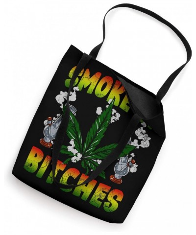 Marijuana Pot Leaf Smoke Up Bitches Cannabis Weed 420 Stoner Tote Bag $13.43 Totes