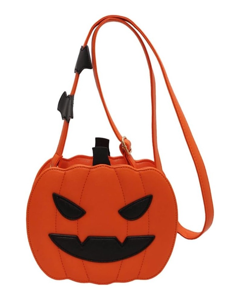 Halloween Pumpkin Crossbody Bag for Women Novelty Pumpkin Purse Halloween Devil Shoulder Bag Funny Crossbody Purse Orange Ang...